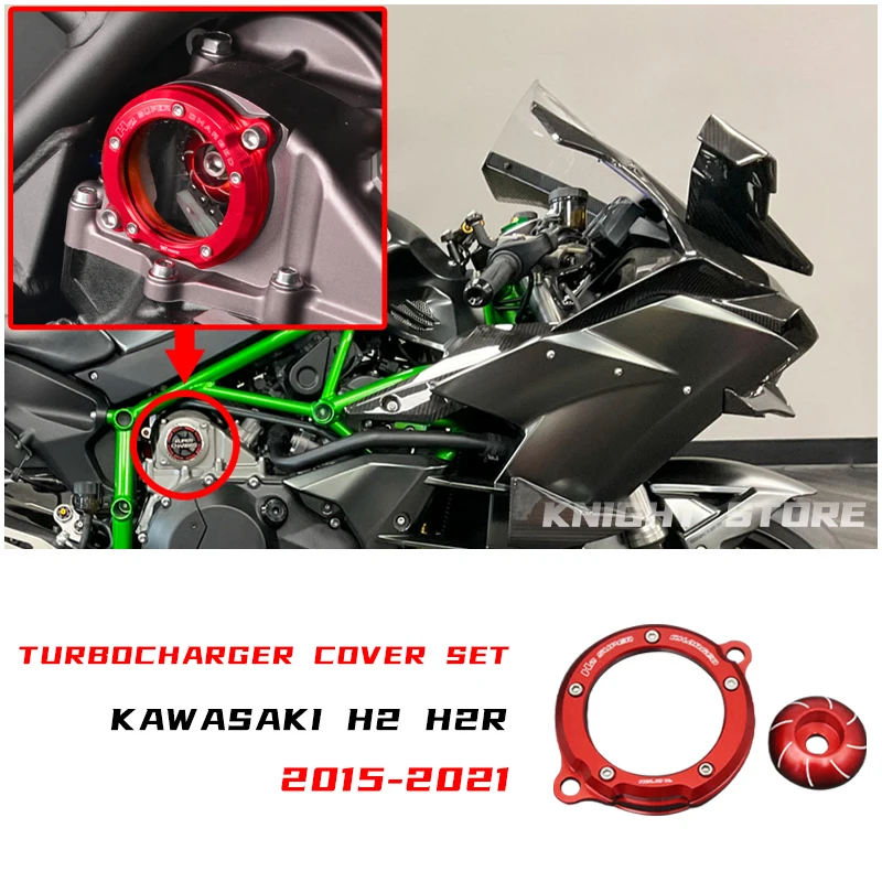 

Suitable for Kawasaki H2R-SX modified turbocharger cover kit 2019 2020 2021 2022 2023 turbocharger cover