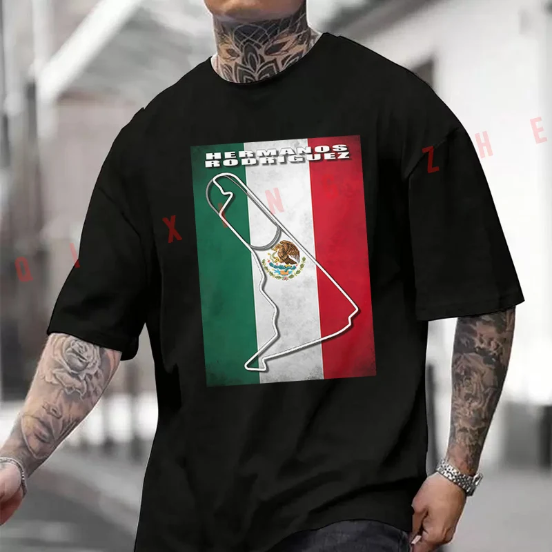 

Hermanos Rodriguez Circuit T-Shirt Moto Cotton Cute Men Clothes Plain Summer Casual Short Sleeve Round Neck T Shirts
