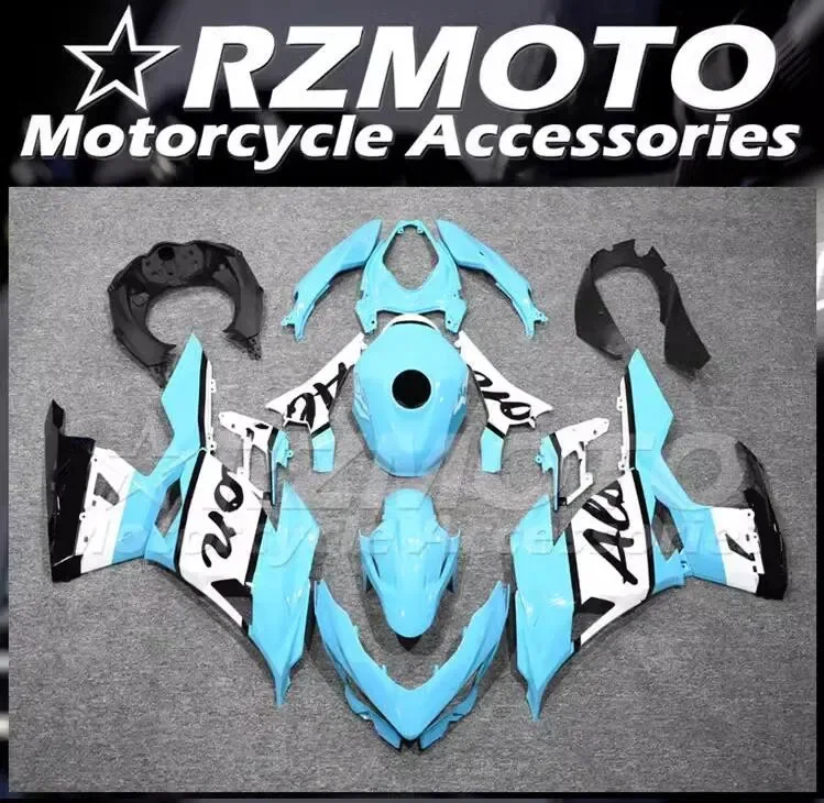 4Gifts New ABS Motorcycle Fairings Kit Fit For Kawasaki EX 250 400 2019 2020 2021 2022 2023 19 20 21 22 Bodywork Set Sky Blue