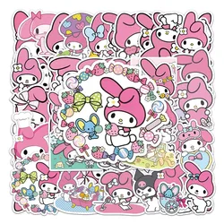 50Pcs Sanrio My Melody Stickers Cartoon Melody Rabbit Stickers for Scrapbooking Laptop Suitcase Waterproof Sticker Decal Kid Toy