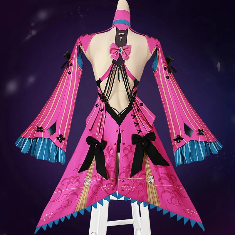 

Игра Wuthering Waves Карлитта Косплей Костюм Платье Парик Женщины Хэллоуин Ролевая Игра Костюм;k6;8',