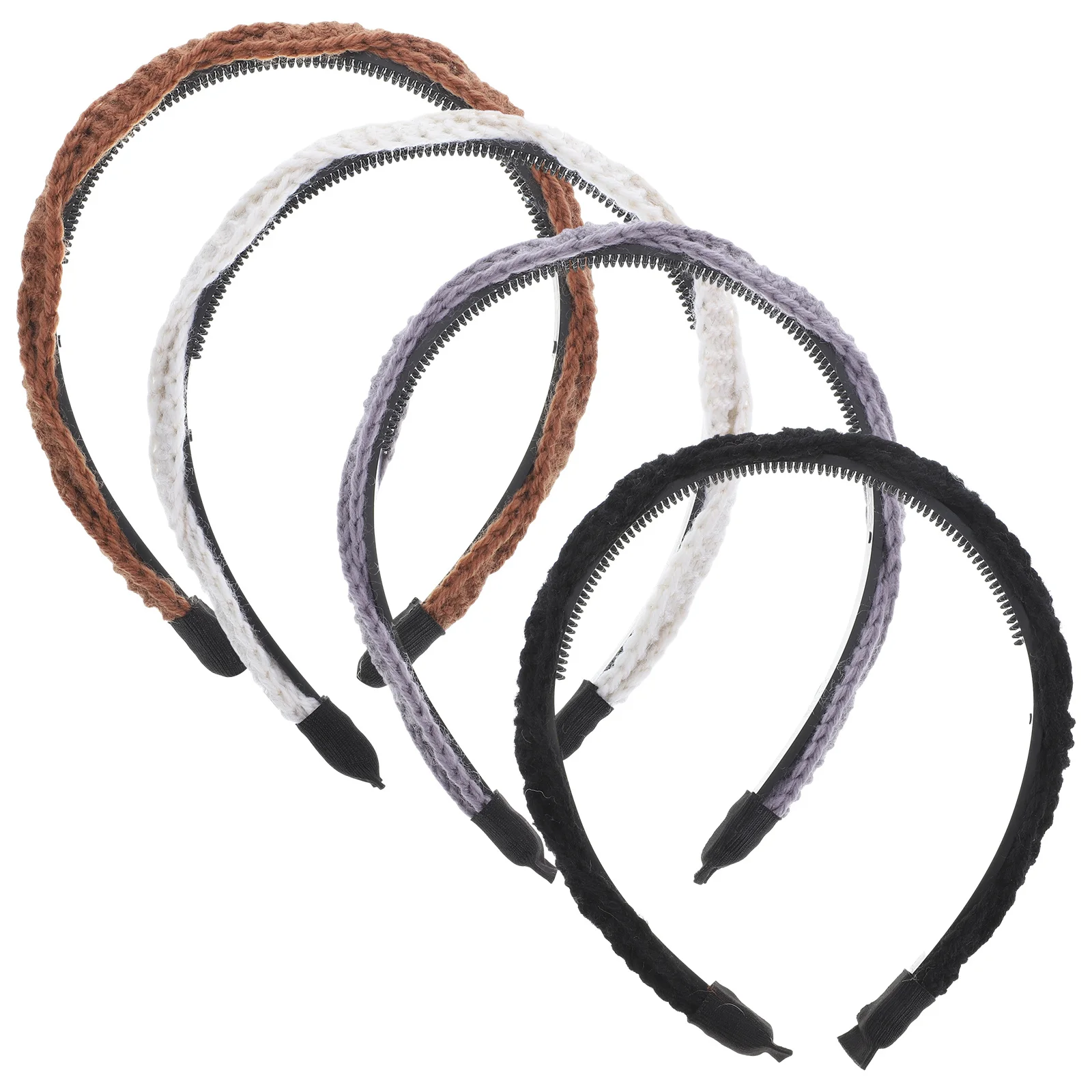 

4pcs Knitted Braided Headbands Fashion Accessories Thick Cloth Lightweight Secure Fit For Women Teens Braided Headband Hair