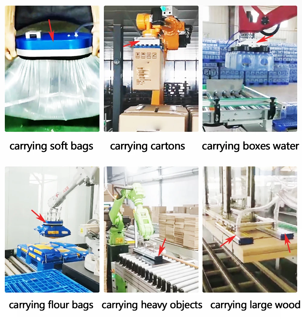 LOONGYE Integrated Vacuum Suction Cup Industrial Pneumatic Wooden Cartons Area Gripper Heavy-Duty Palletizing Gripper Manipulato