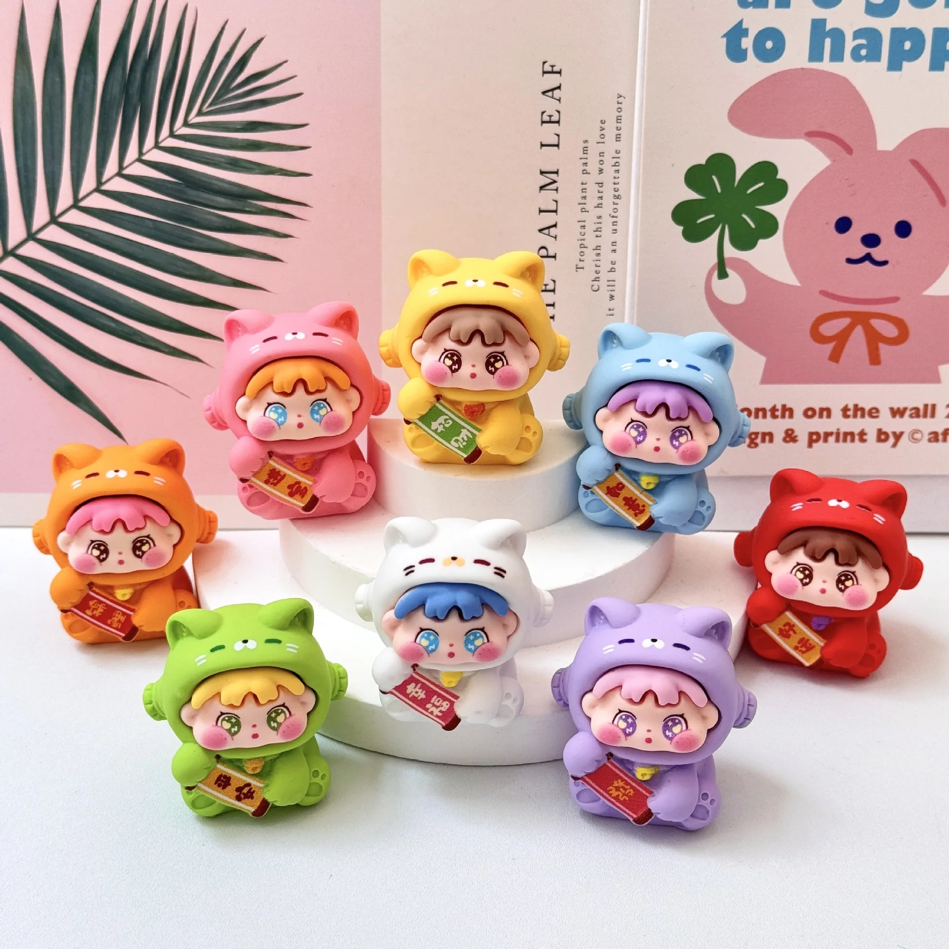 زينة ريسين ثلاثية الأبعاد الكرتونية على سطح المكتب لعبة هدية عيد ميلاد الأطفال