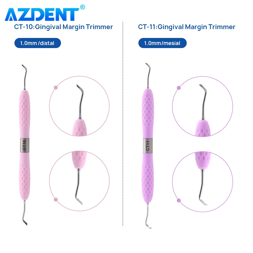 Dental Restoration Instrument Enamel Chisel Set AZDENT Spoon Excavator Gingival Margin Trimmer Cord Packer Repair Probe Tool