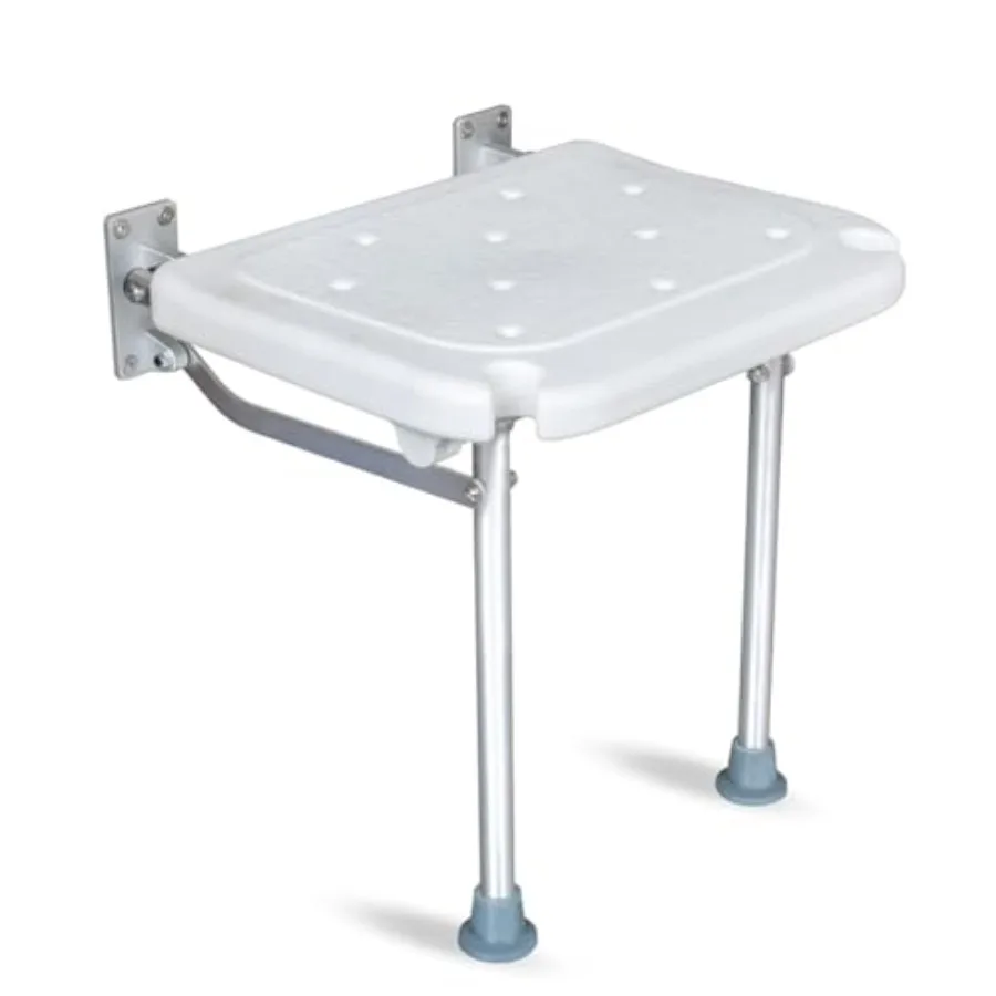 

Folding Shower SeatWall Mounted Shower Seat for Seniors Disabled - Foldable White Composite 15.7X 12.6 for Bathroom Shoe Area H