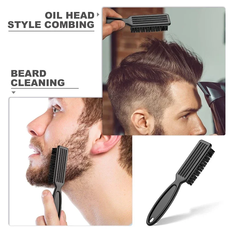 Vintage Oil Head Comb Brush Hair Care Beard Shape Dual Use Comb Brush Hair Cutting Cleaning Brush Broken Hair Comb Mini