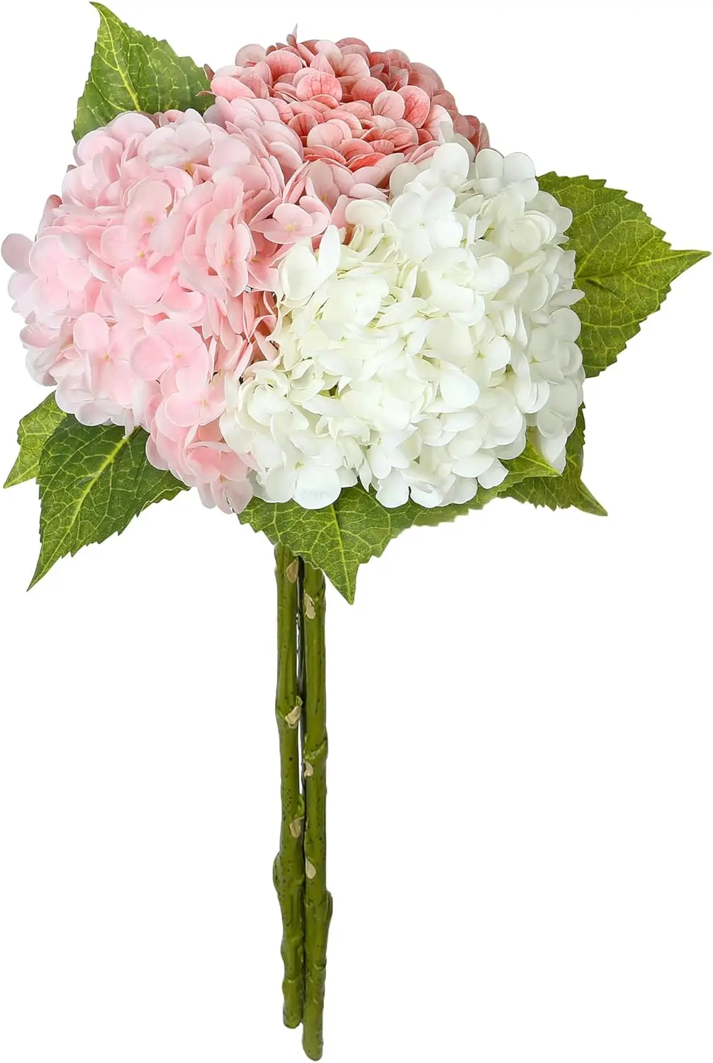 3 Stück 21 Zoll Weiße Hortensien Künstliche Blumen Große Hortensien aus Latex Realistische Hortensienblüten für Hochzeit und Heimdekoration – Detail 18
