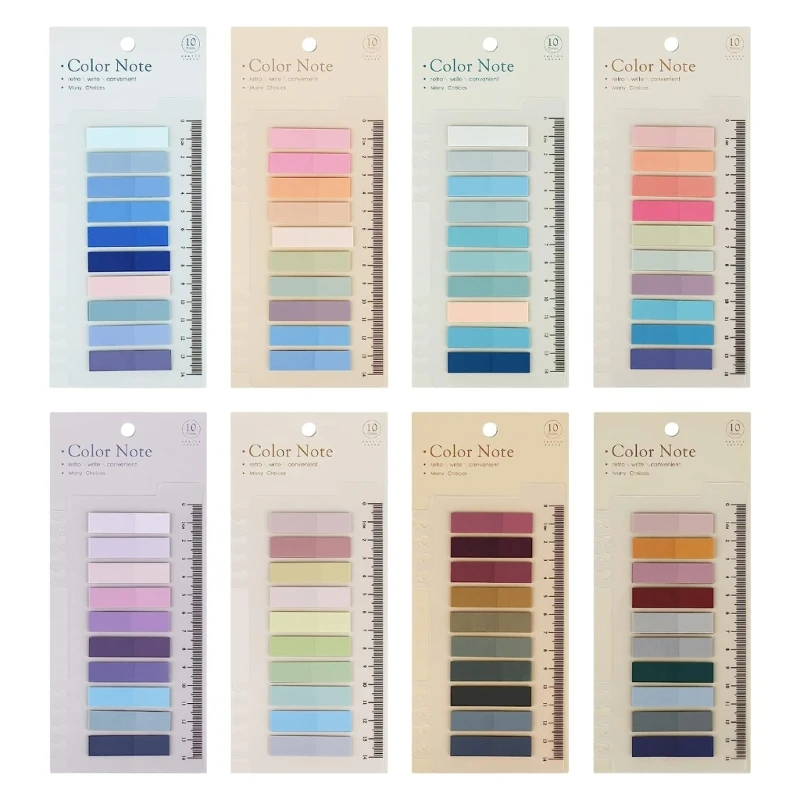 1600 2400Pcs Writable Morandi Sticky Tabs Repositionable Color Page Marker