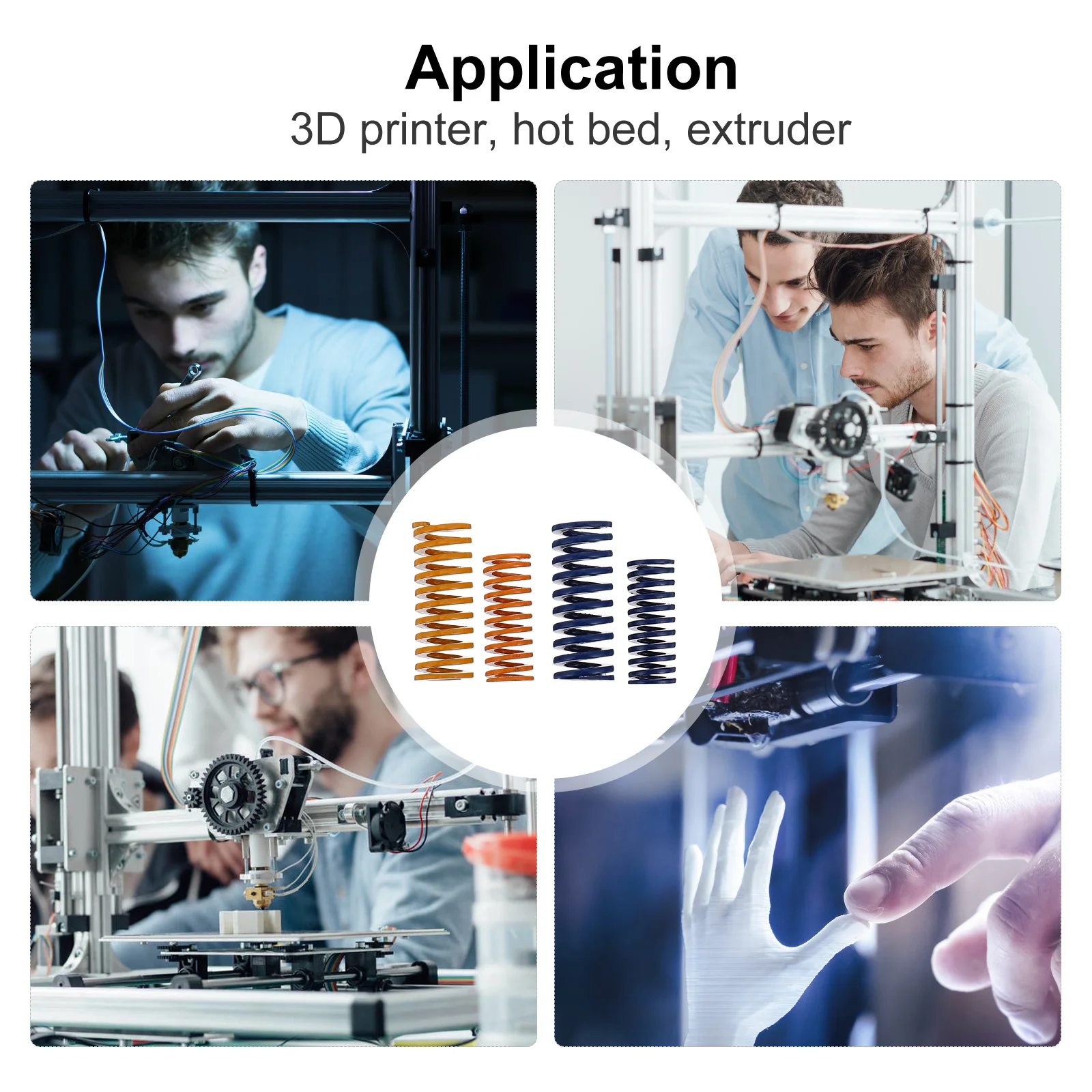 

20Pcs Durable Printer Spring High Temperature Resistance Strong Pressure Tension Compression 3D Printer Accessories