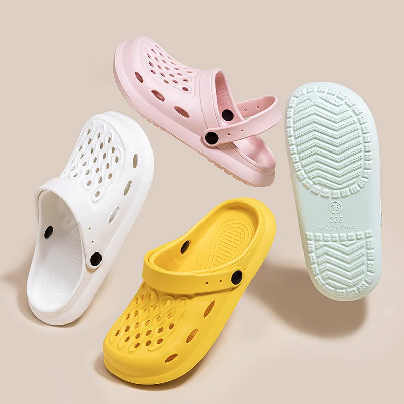 Sandals Summer Casual Garden Clogs Shoes Outdoor Shoes Anti Slip Thick Sole Beach Slippers Without Heels Croxie Shoes for Women