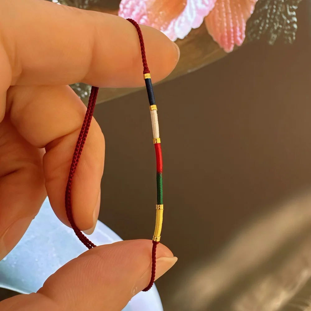 Retro-Boho-Armband aus geflochtenem Seil, schlichtes Segensarmband für Männer, modischer Schmuck für Frauen – Detail 3