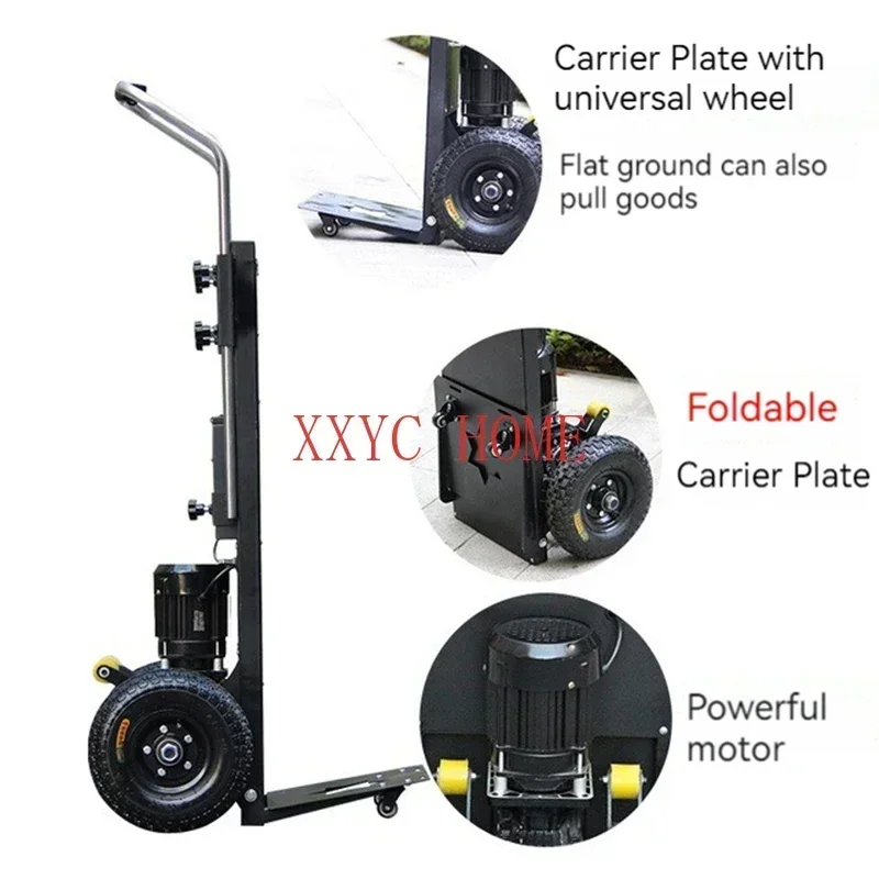 400KG Flat Truck Electric Stair Climber Cart Stair Climbing Machine Up And Down Stairs Truck Heavy Moving Tool