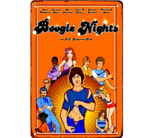 Boogie Nights ретро фильм Металлический Знак Винтажный Фильм плакат жестяной знак Декор 12x8