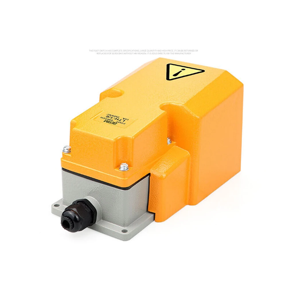Pedal Switch Foot Switch Antislip Foot Operated Industrial Momentary Self-resetting Silver Contacts Tool 1NO 1NC