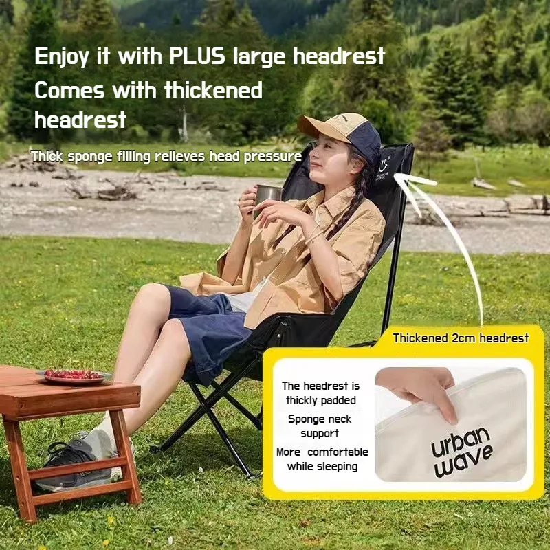 Multifunctional outdoor fishing chair Folding Camping Chair Beach Chair Durable Portable Folded Folding Chair Outdoor Moon Chair