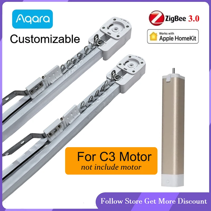 

Aqara Smart Curtain Track Electric Cornice Rail Rod for C3 Zigbee 3.0 Motor Home Automatic Curtains Control System for Homekit