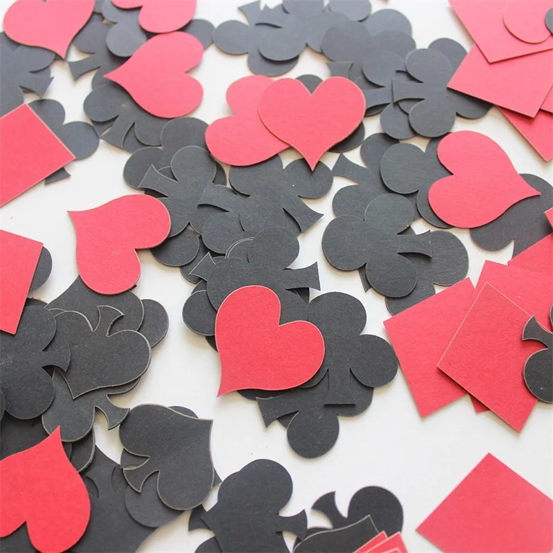 100pcs Laser Cut Casino Night Poker Theme Confetti Table Decoration Game Night Kids Magician Party Hen Bachelor Party Supplies