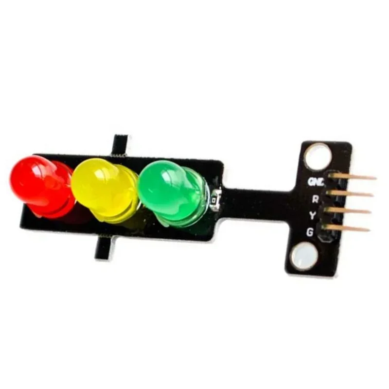 5mm LED RGB Traffic Light, 5V, 10pcs, Mini Traffic Light LED Display Module for Arduino, Red Yellow Green