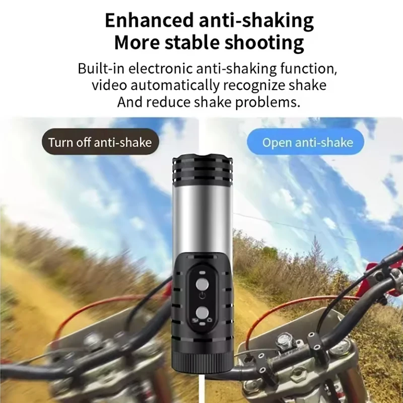 

4K Full HD Wifi Portable Camera Waterproof and Anti Shake Sports Cameras Bicycle Motorcycle Helmet Cam Flashlight Camcorder