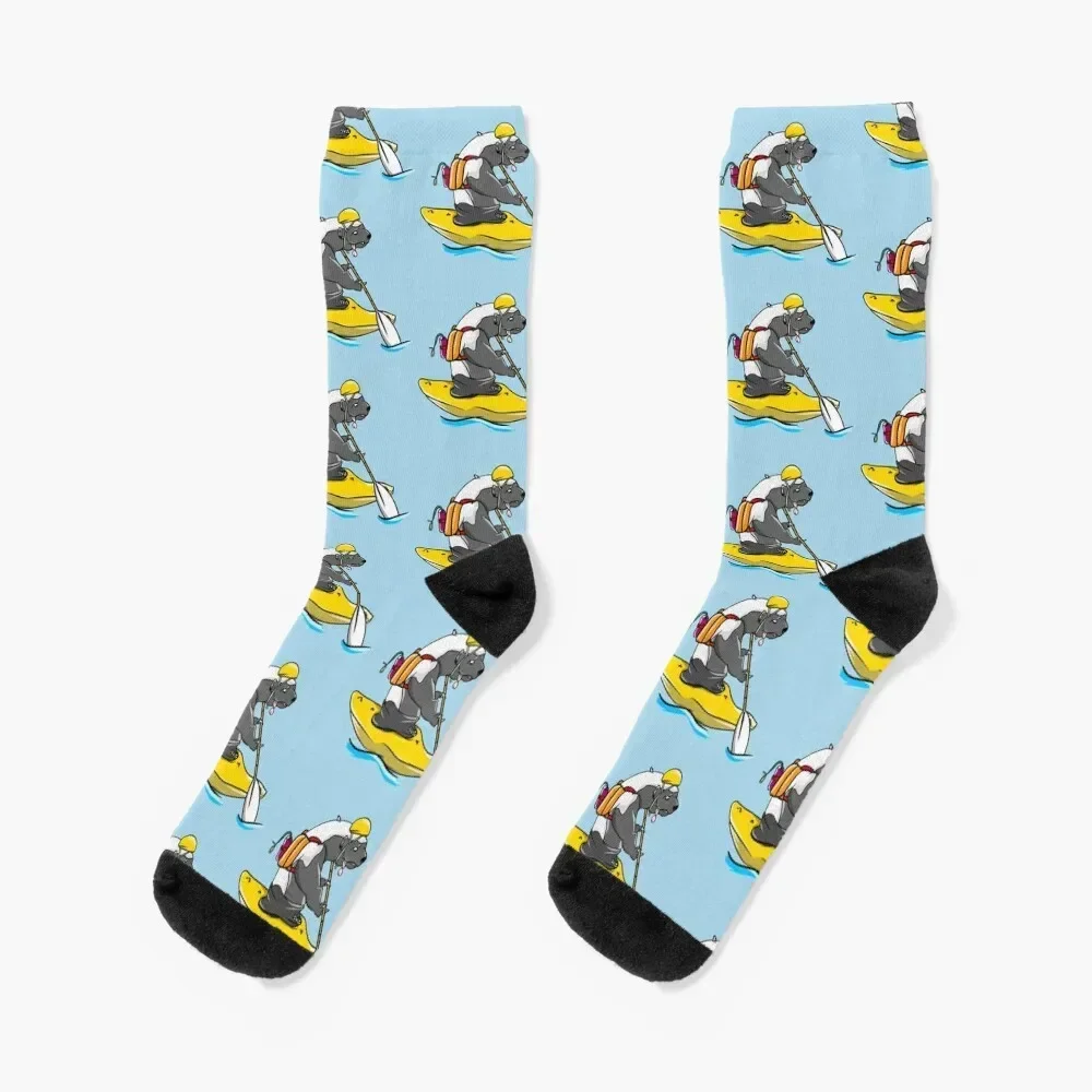 

Honey badger kayaking Socks snow funny sock Socks Male Women's