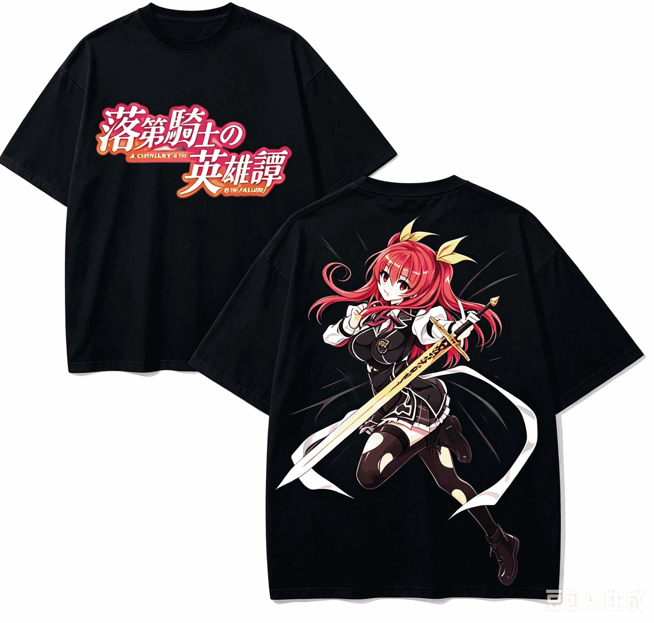 Chivalry of a Failed Knight Anime Lover T-shirt Harajuku Cotton New Model High Street  Oversized Unisex Retro Fashion Couples view 2