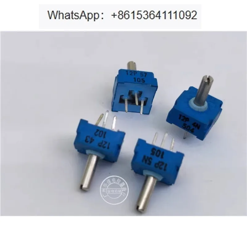 10Pcs GF12P vertical adjustable potentiometer with handle 30K 50K 100K200K-1M handle 10MMX3MM