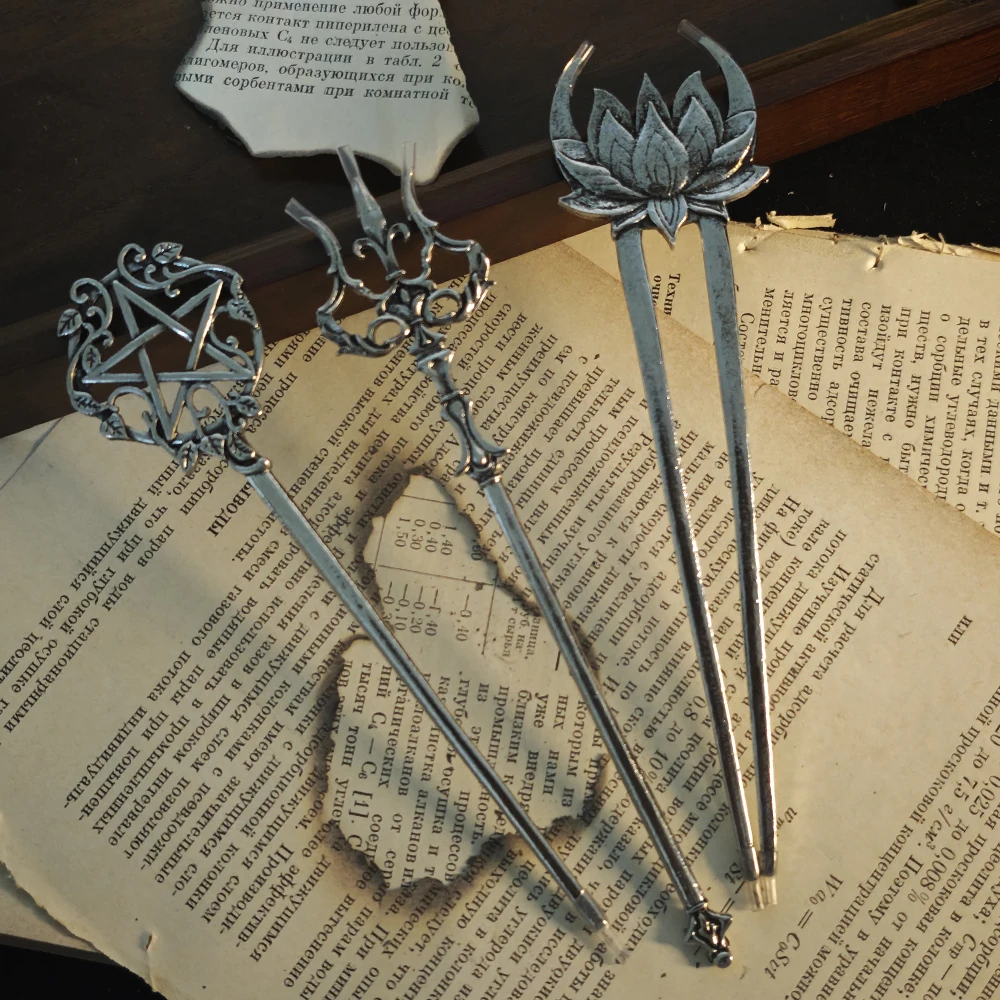 فاسق نمط المتخصصة شخصية مضلع ستار ليف على شكل لوحة الإناث دبوس الشعر الرجعية الراقية يشعر مأدبة موضة أغطية الرأس #1