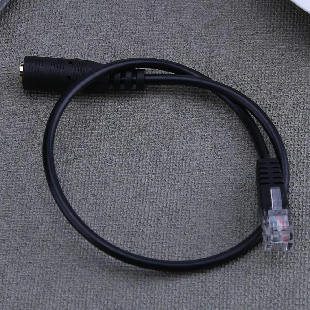 30cm 3.5mm Plug Headset To RJ9 Smartphone Adapter Cable Cord Computer Headset To Phone Headset Converter Cable