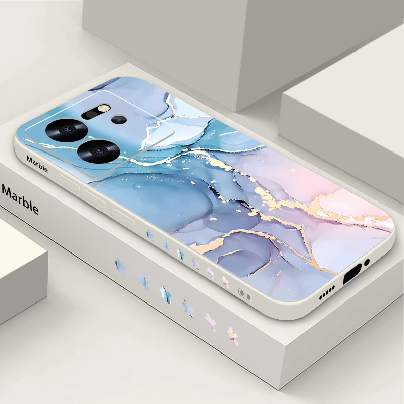 Marble Case For Xiaomi 13T 11T Pro Funda Redmi Note 13 12 11 10 14 Pro Poco F6 X5 X6 Pro Mi 11 Lite 5G Soft Silicone Cover