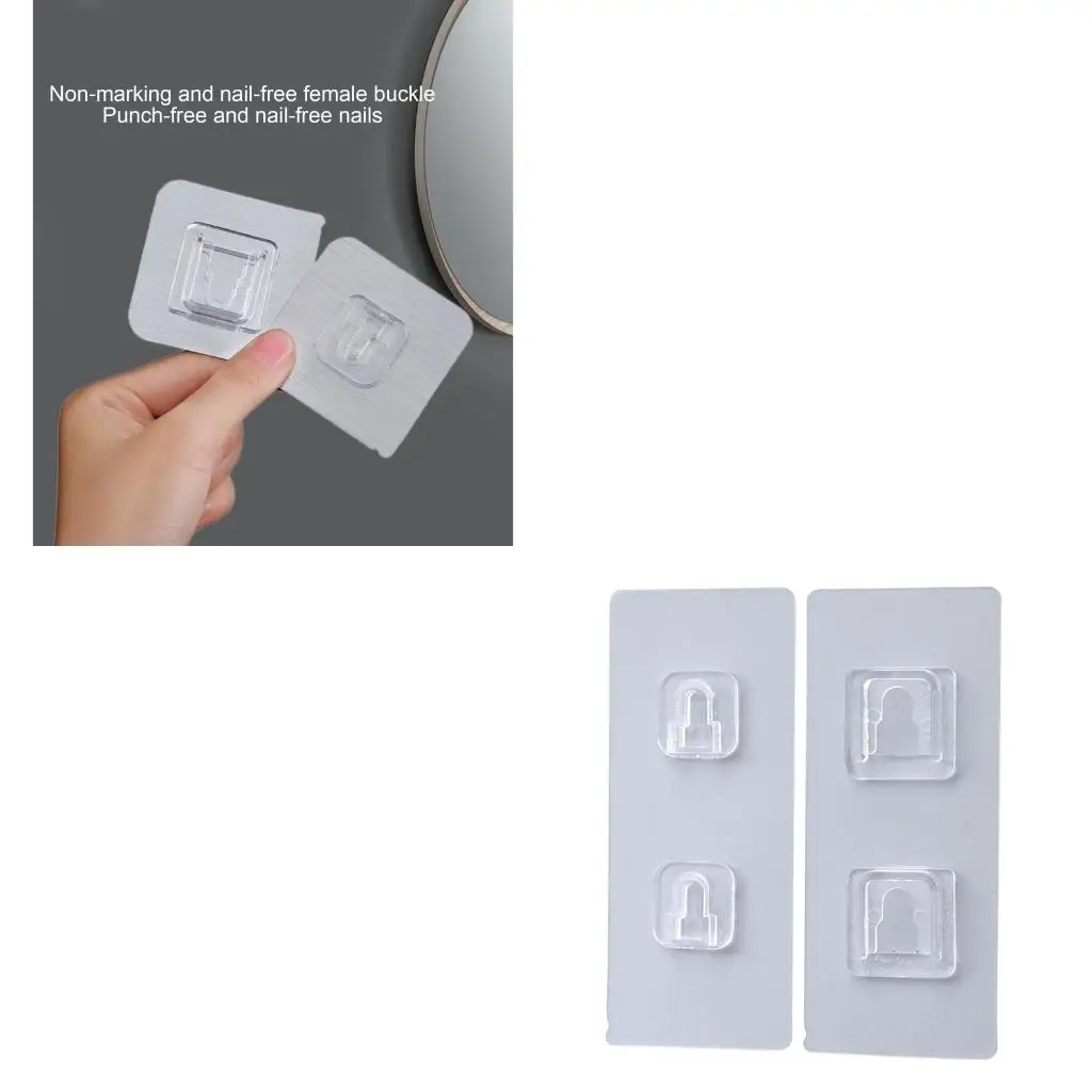 Strong Sticker Buckle Strong Stickers Sticky Hooks Set of 2 Hanger for Home Kitchen Dormitory Router Holder Socket Storage