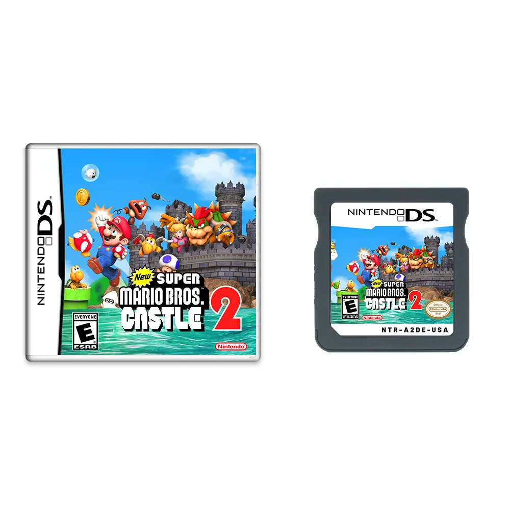 NDS Game cartridges New Super Mario Bros Castle 2 Boxed American version in English Cartoon Game Collection Cartridge gift