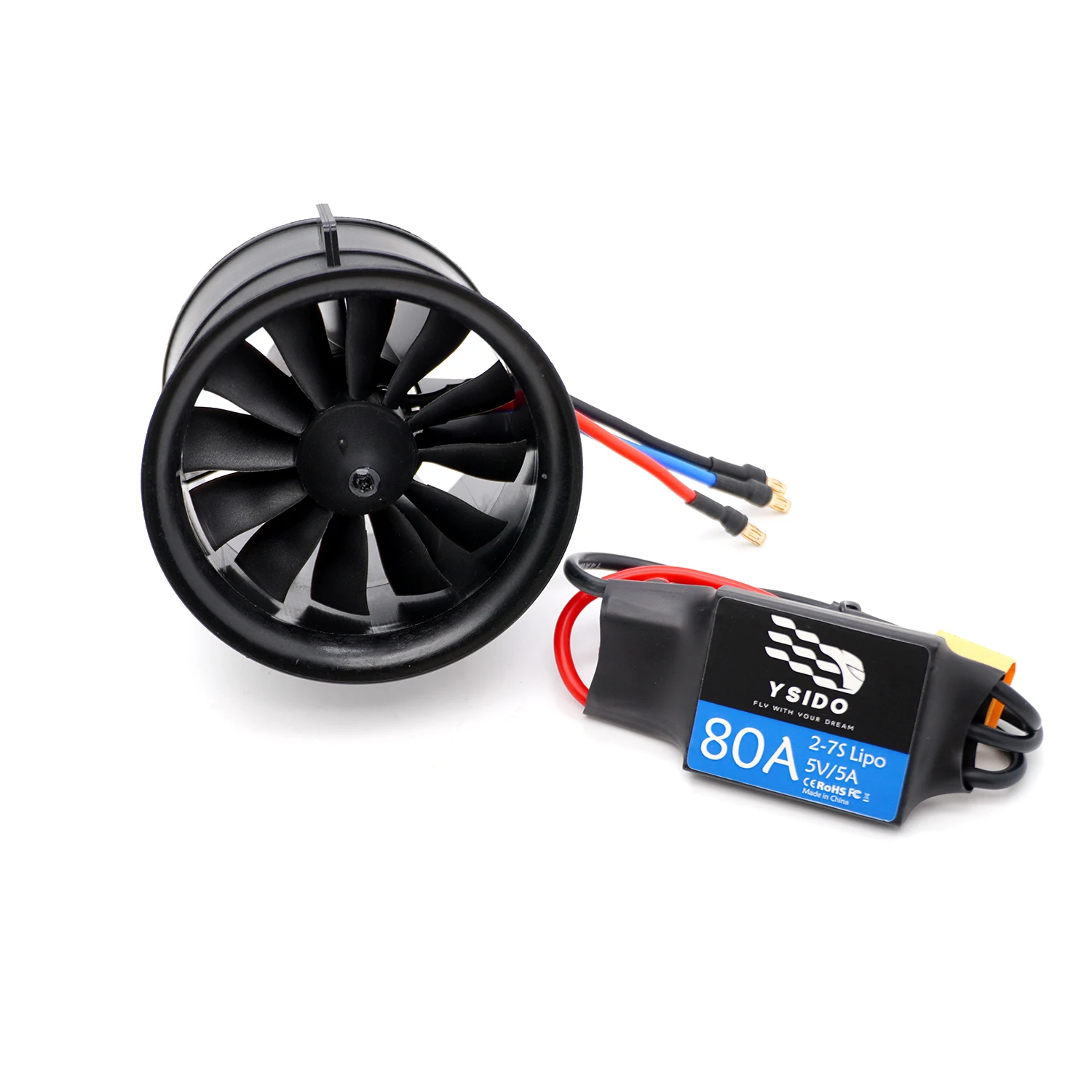50/64/70mm RC EDF Motor Duct Fan 11-Blades 3S-6S 40A 50A 80A ESC Brushless Power for RC JET Aircraft Airplane EDF Plane Parts