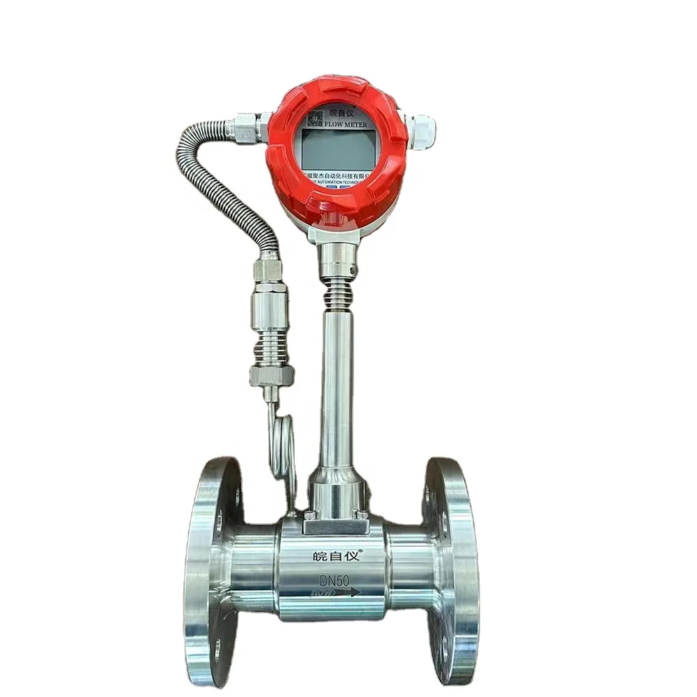 

1.5% Accuracy Air Flow Meter 4-20mA Flange Compressed Air Gas Steam Vortex Flowmeter Ammonia Butane Hydrogen