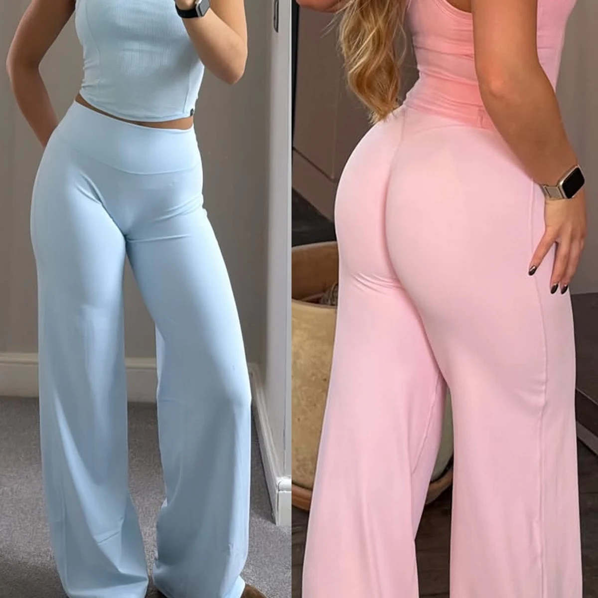 Pantalon de yoga décontracté à jambe large et coupe droite, respirant, pour femme, polyvalent, vêtements de sport