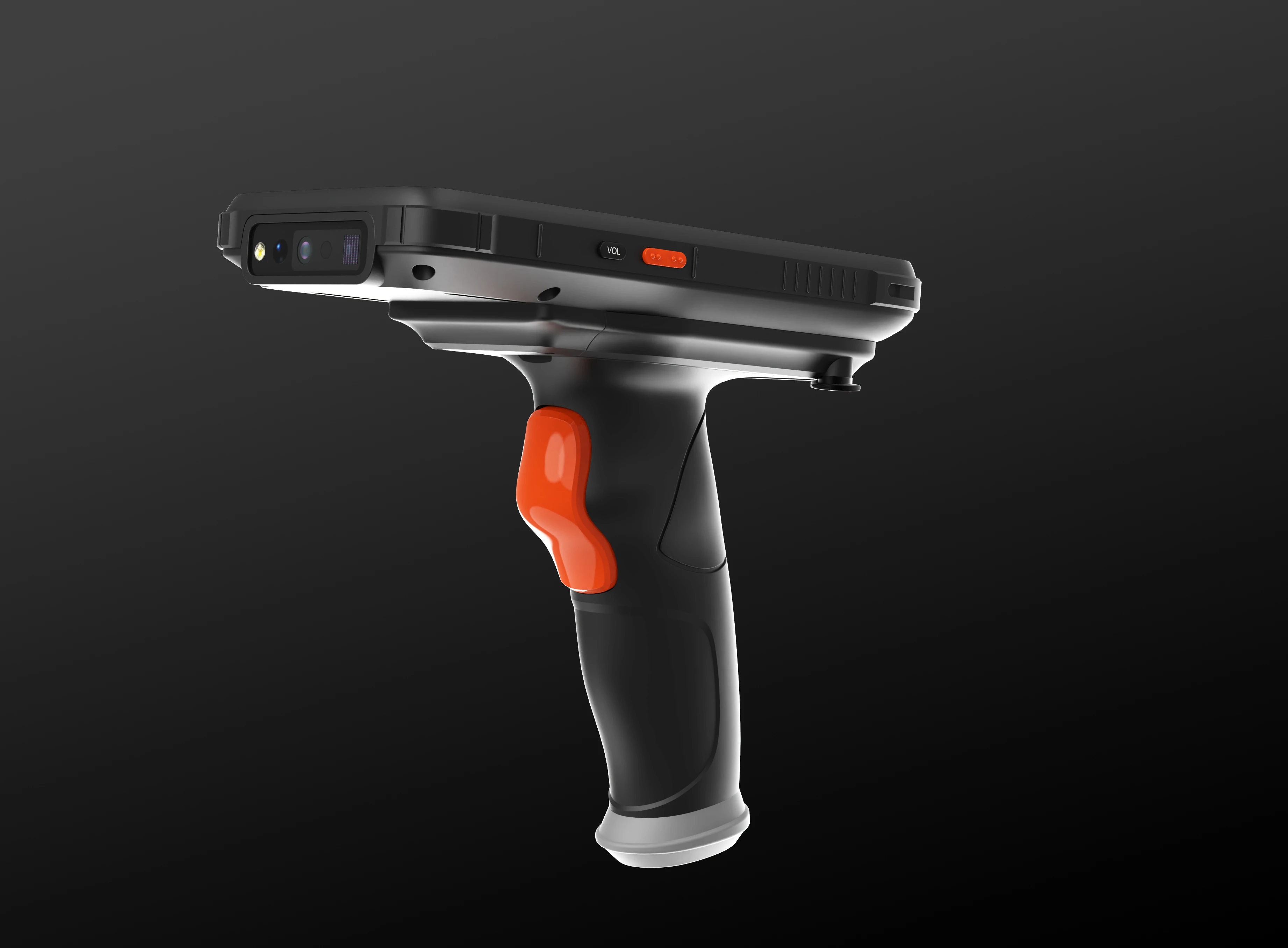 Android 915mhz Handheld UHF RFID Barcode Scanner Long Range 5m 10m Remote Control UHF RFID Reader Frequency 860-960MHz