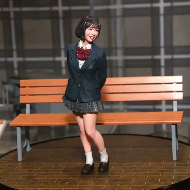 

1/12 Japanese Student Girl Resin Model Figure Gk Micro Miniature 3d Printed White Model Toy Unassembled And Unpainted Kit