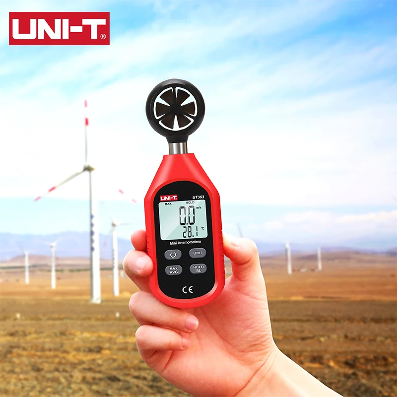 UNI-T UT363 UT363BT سرعة الرياح تستر الرقمية البسيطة مقياس شدة الريح الاستشعار LCD الخلفية 0-30 متر/الثانية درجة الحرارة اختبار Anemometro