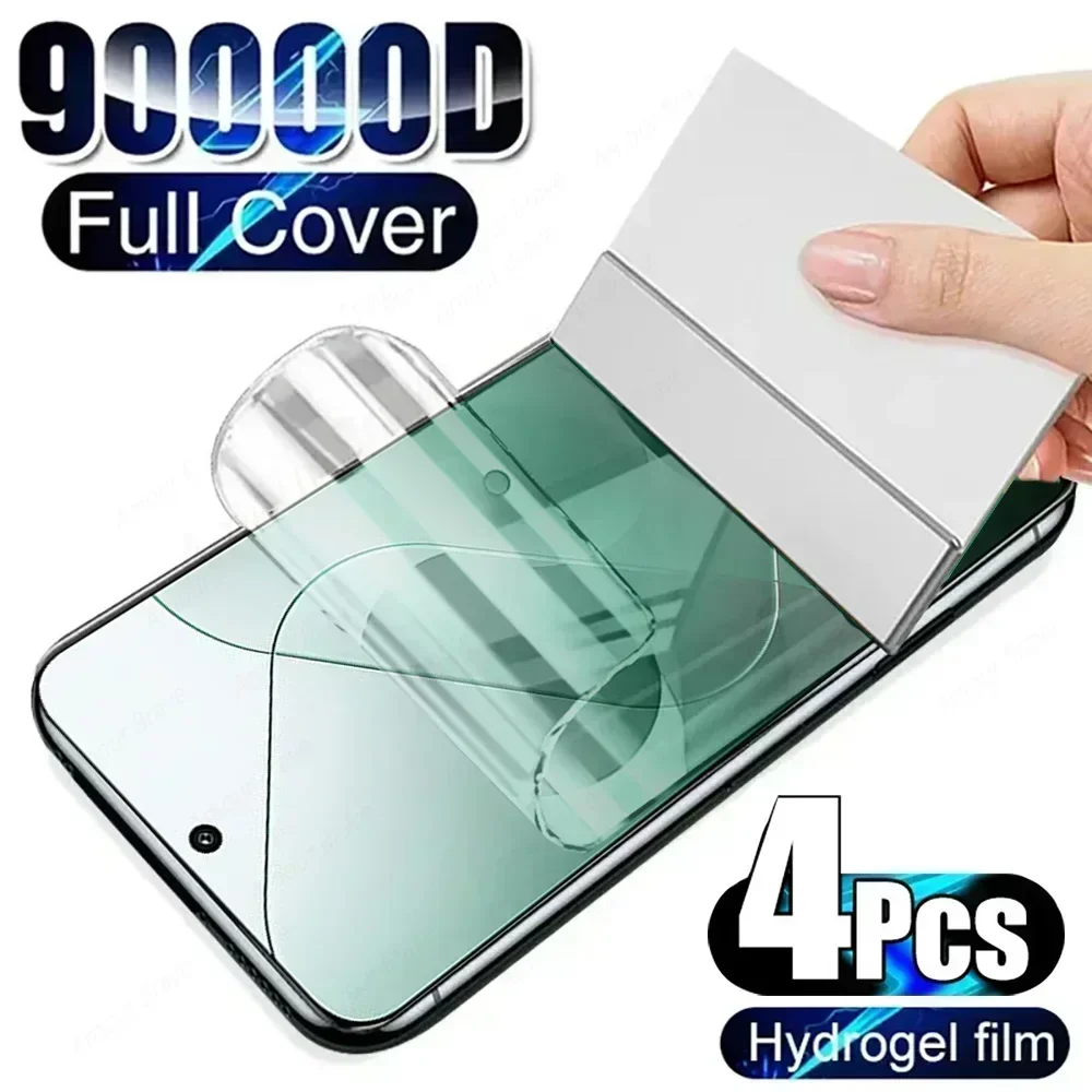 4Pcs Hydrogel Film For Xiaomi Mi 14 Ultra 13T 13 Lite 12T 11T 11 10T 9T Pro Ultra Note 10 Screen Protector For Mi 8 11 Lite Film