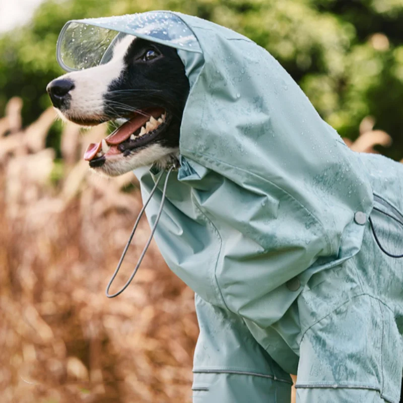 High Quality Waterproof Dog Raincoat Lightweight custom Adjustable Windproof Anti-fouling Pet Raincoat With Poncho Hood