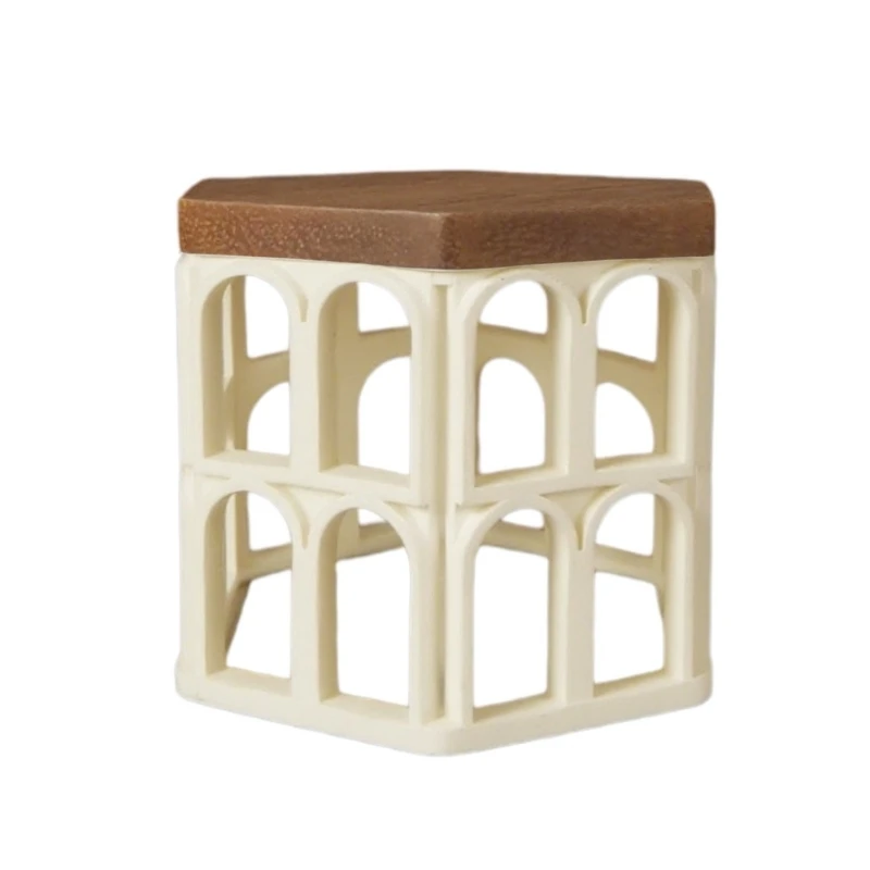 

Tiny Resin End Table Miniature Doll House Accessory Retro Home Decorative Piece 15UB