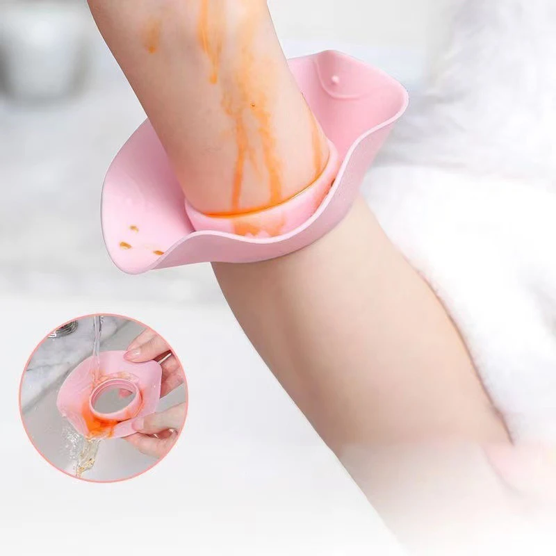 1Pairs S/M/L Silicone Wrist Washing Belt Soft Wristbands For Washing Face Water Washing Prevent Wetness Wrist Washband