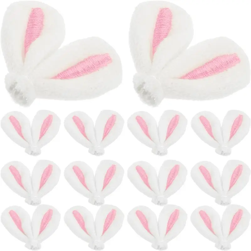

20pcs Adorable Rabbit Ear Hairpin Decor Hair Clip Making Bunny Easter Handmade Diy Hair Accessory Rabbit Ear Headwear DIY Craft