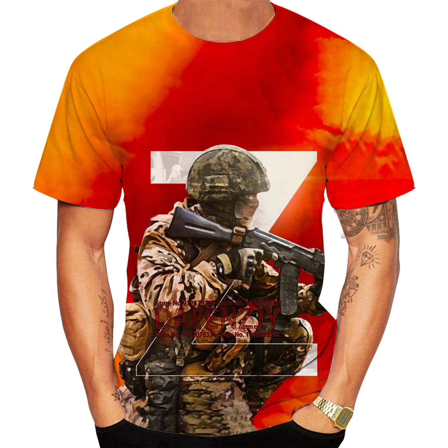 Russland Armee Camouflage Z Männer Damen T Shirt Russland Z Gedruckt Kurzarm Moskau Tees O Neck Tops