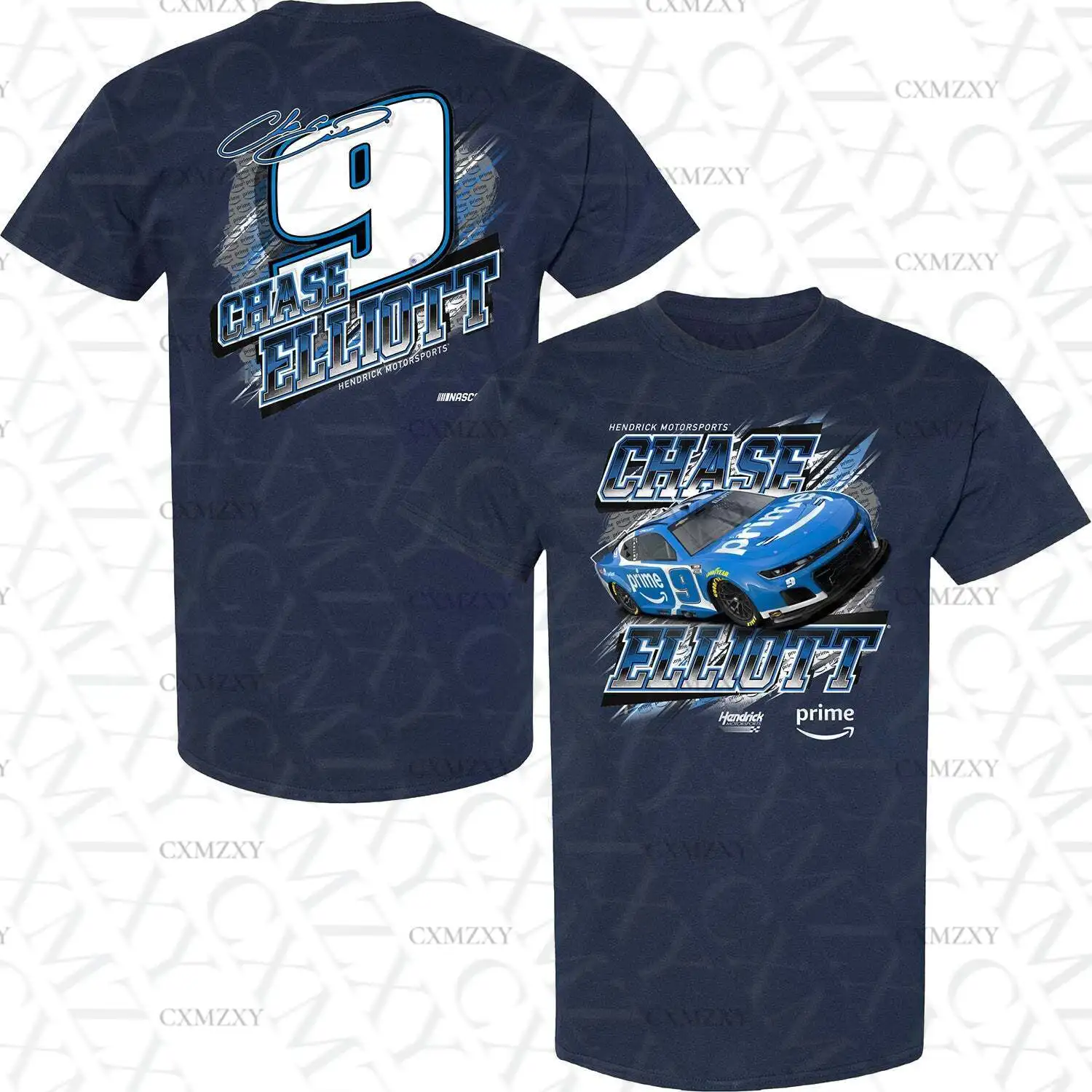 تي شيرت Chase Elliott 2025 Amazon Prime Pit Road 2-Spot