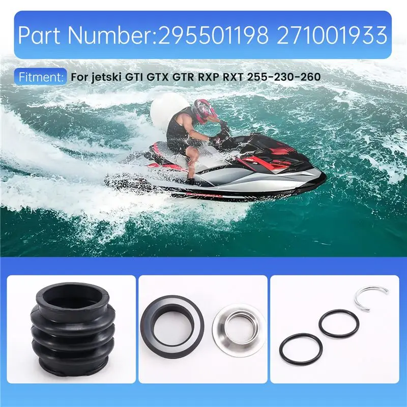 Superior-For BRP Seadoo Jetski GTI GTX GTR RXP RXT 255-230-260 295501198 271001933 Carbon Ring Kit Bellows Boot