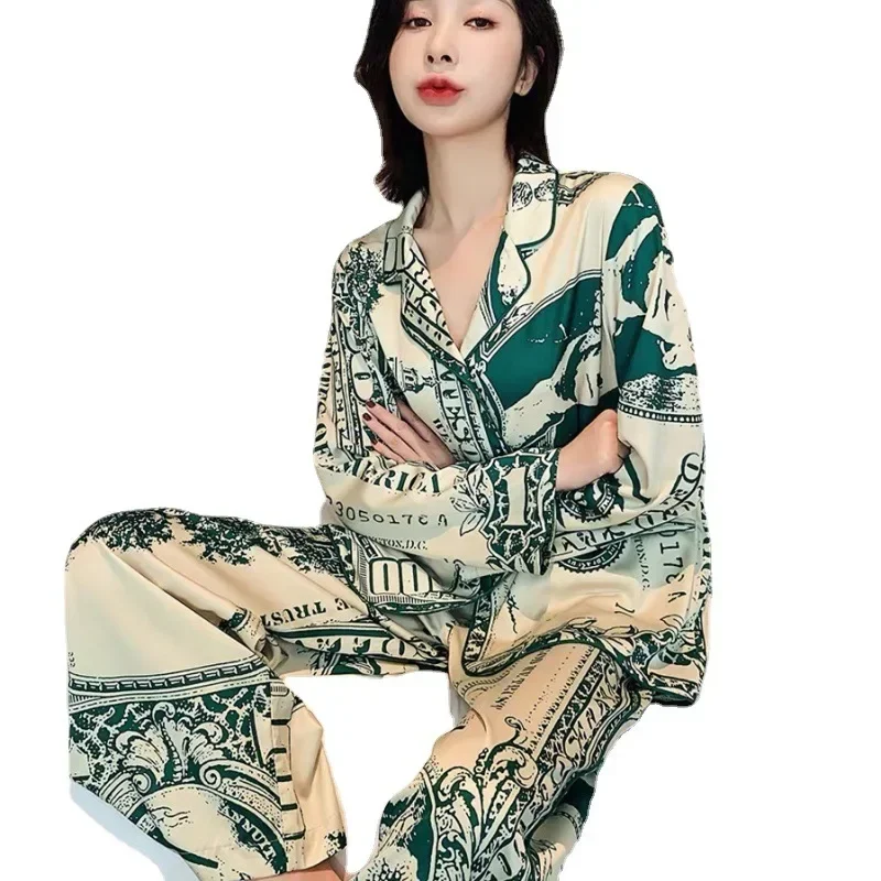 Spring and Autumn Pajamas for Women Can Be Worn As Home Clothes Women\'s Set Is Comfortable and Casual with Lingerie Lenceria