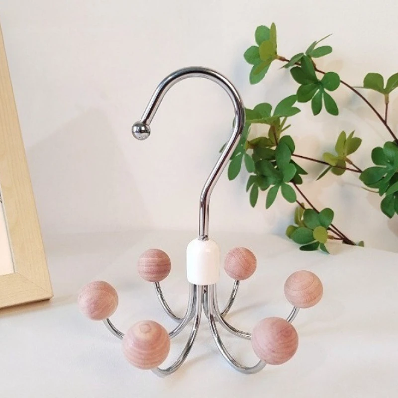 360° Iron Rotatable Wardrobe Hook Simple and Multi-functional Storage Tool for Home Use Six-claw Hook for Daily Use in Bedroom