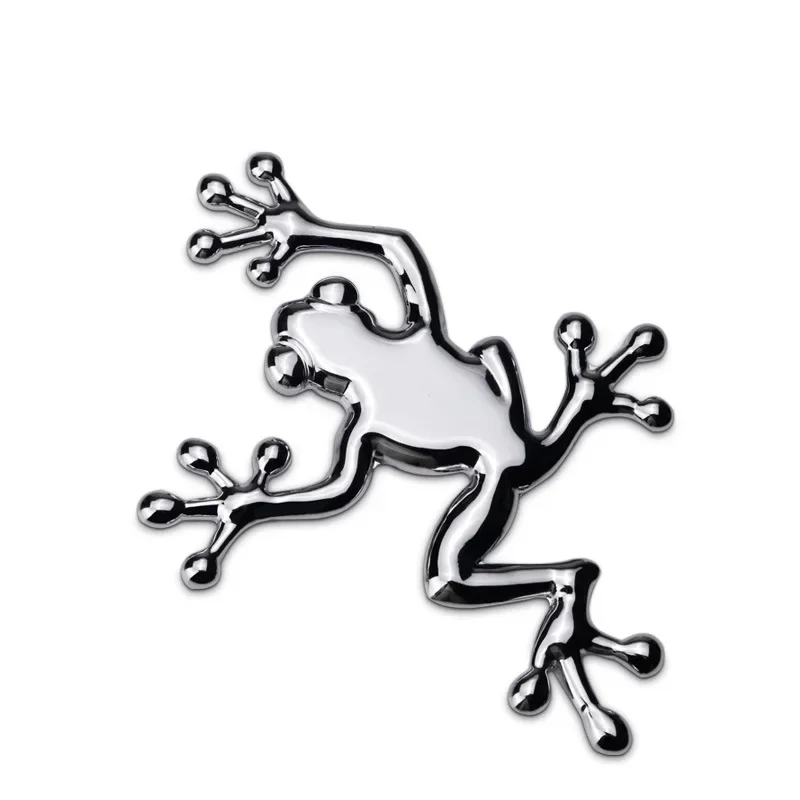 

3D Frog Car Logo Metal Car Personality Funny Cute Modified Body Sticker Scratch Sticker Tail Decoration Sticker Car Accessories
