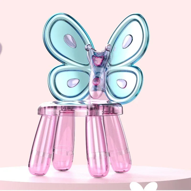 Silla alta de bebé con diseño de mariposa, regalo perfecto para el Día de los niños, muebles de aprendizaje, silla de princesa y taburete, sillas de